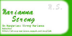 marianna streng business card